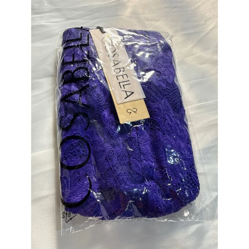 Cosabella Never Say Never Men's Lace G-String Thong Violet Sexy‎ Italian Lace S